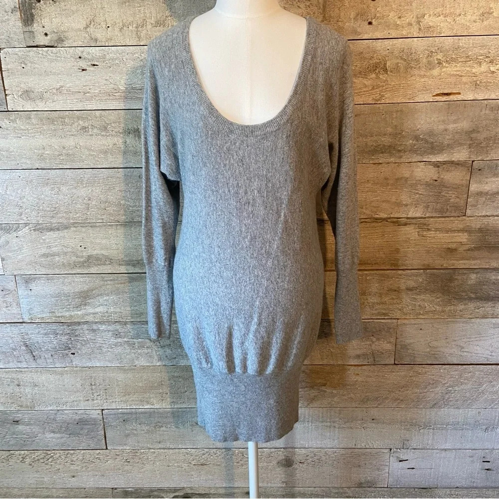 Aritzia  talula women’s grey cashmere sweater‎ dress tunic in size x-small